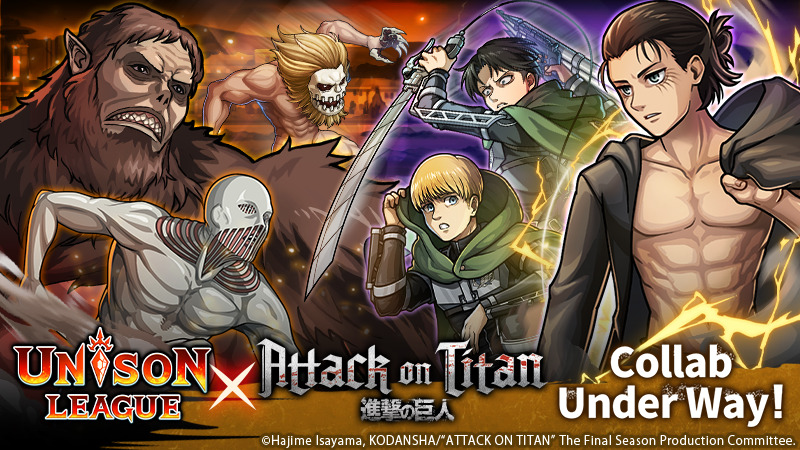 Second Half of Unison League's Collaboration with TV Anime Attack on Titan  Is Now Under Way! Armin, Levi, and Hange From the Final Season Appear! A  Chance to Get “Beast Titan” and “