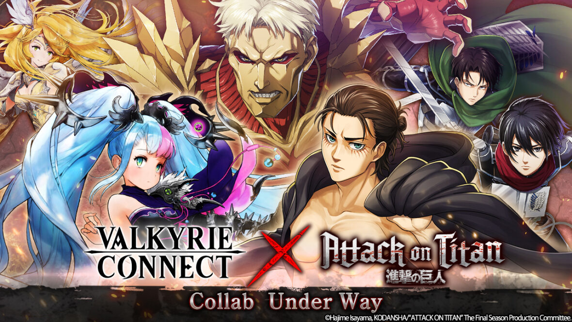 Collaboration Event with Popular Anime “Attack on Titan” Begins in Fantasy  RPG Valkyrie Connect! The Armored Titan Strikes & Captain Levi Is Training  New Recruits! Players Can Receive Collab Characters from Daily