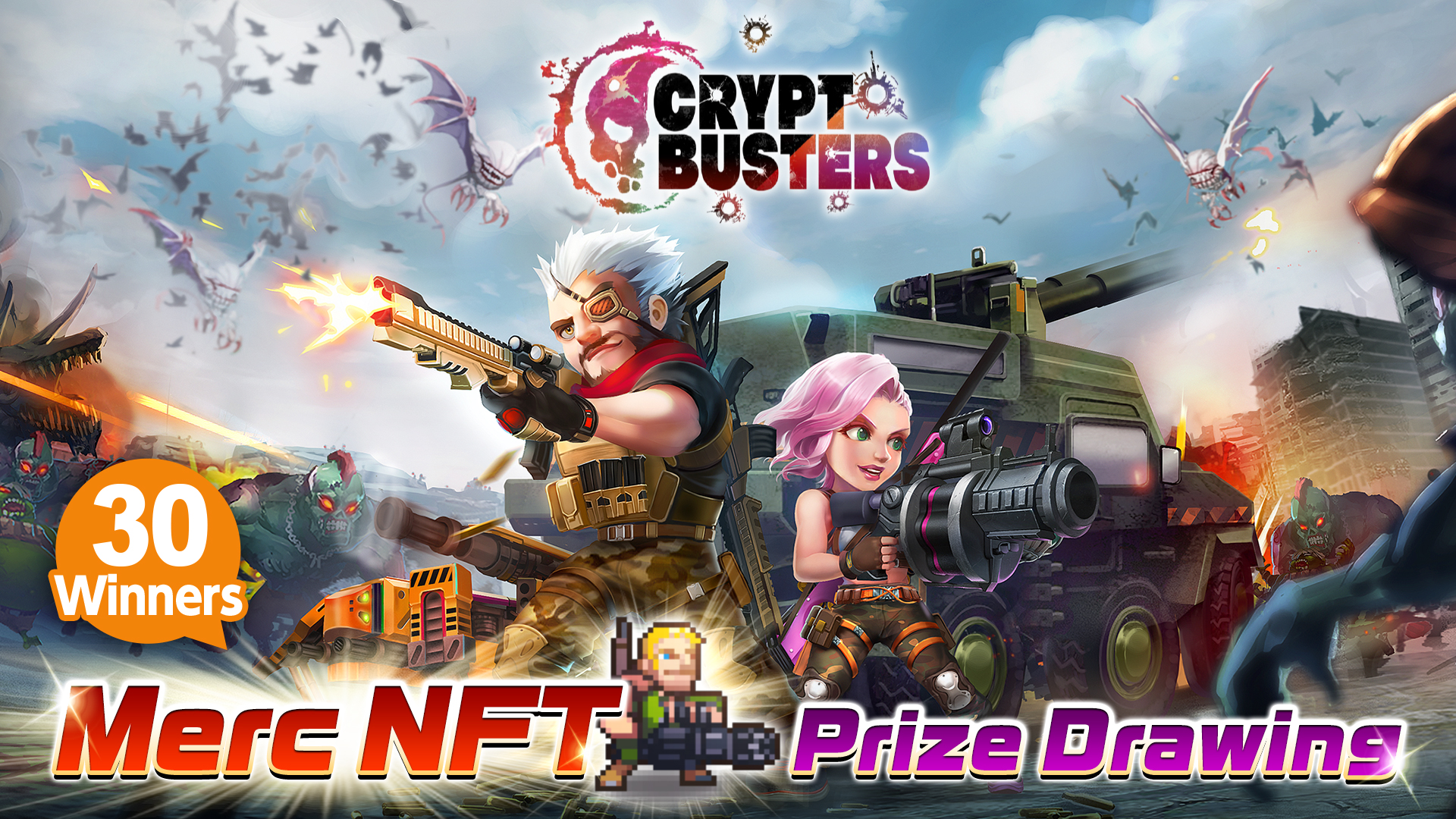 New Original Blockchain Game “Crypt Busters” Scheduled for Launch in August  2023! Giveaway Campaign for 30 Winners to Receive a Merc NFT Starts Today!  - Ateam Entertainment Inc.